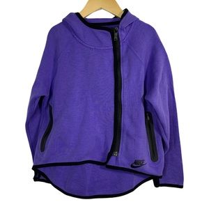 Nike purple Moto zip hooded jacket‎ XS